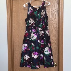 Formal jewel toned, mid length dress